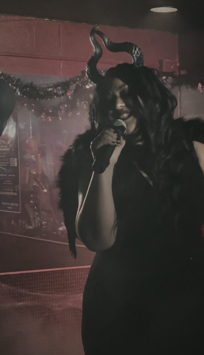 An Echo House night — a performer under red light